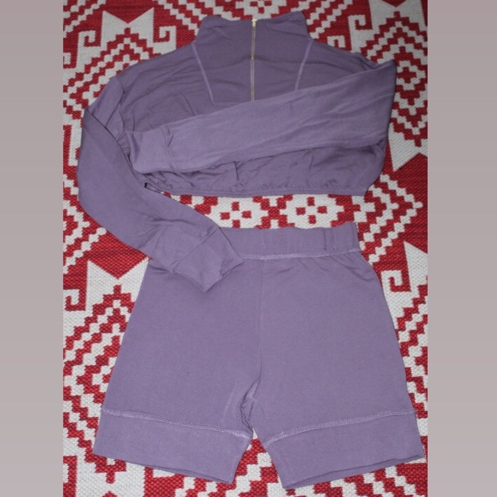Two Piece Lavender Short Set